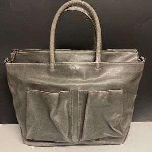 Matt & Nat Laptop Bag Grey Vegan Purse Large